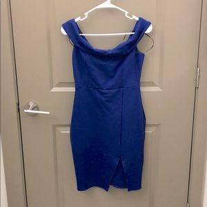 Off the shoulder slit dress
